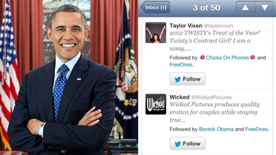 @BarackObama Follows Wicked Pictures on Twitter - UPDATE