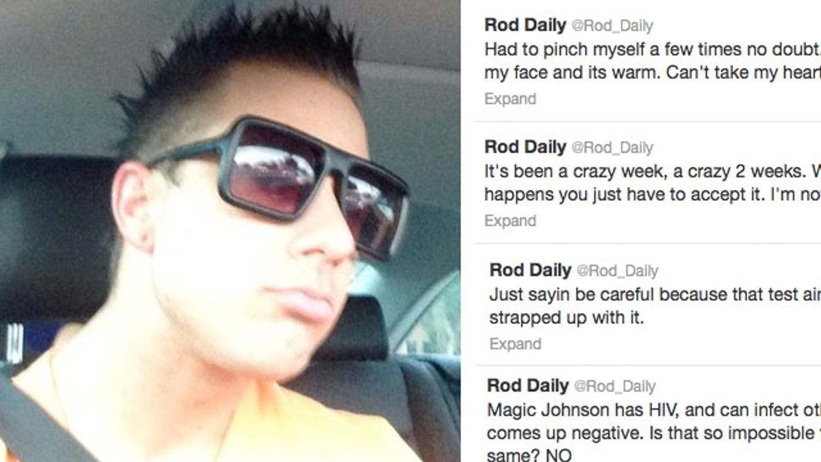 Rod Daily Reveals HIV+ Status Via Twitter