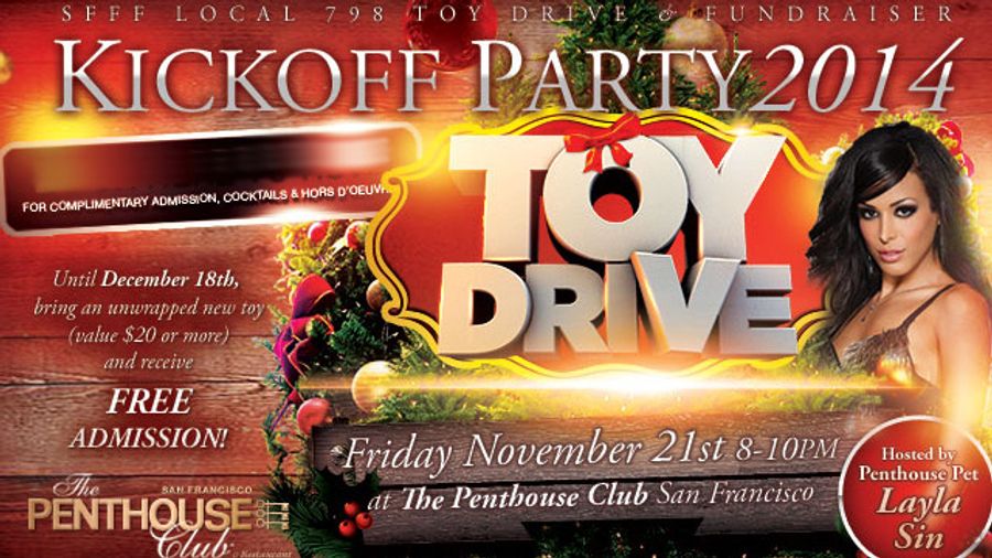 Penthouse Pet Layla Sin Hosts SFFF Local 798 Toy Drive