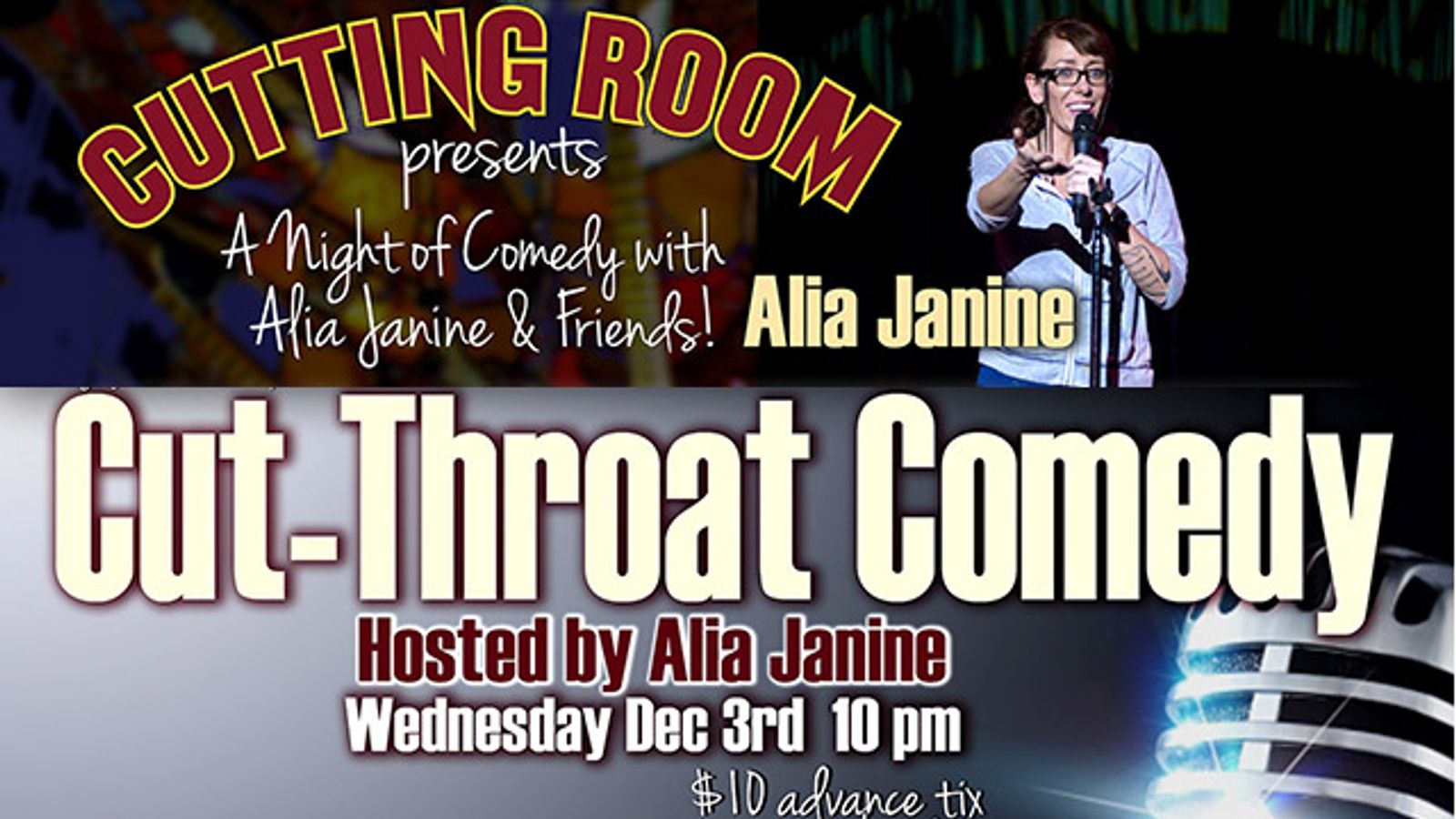 Alia Janine Presents 2nd Cut-Throat Comedy Show December 3