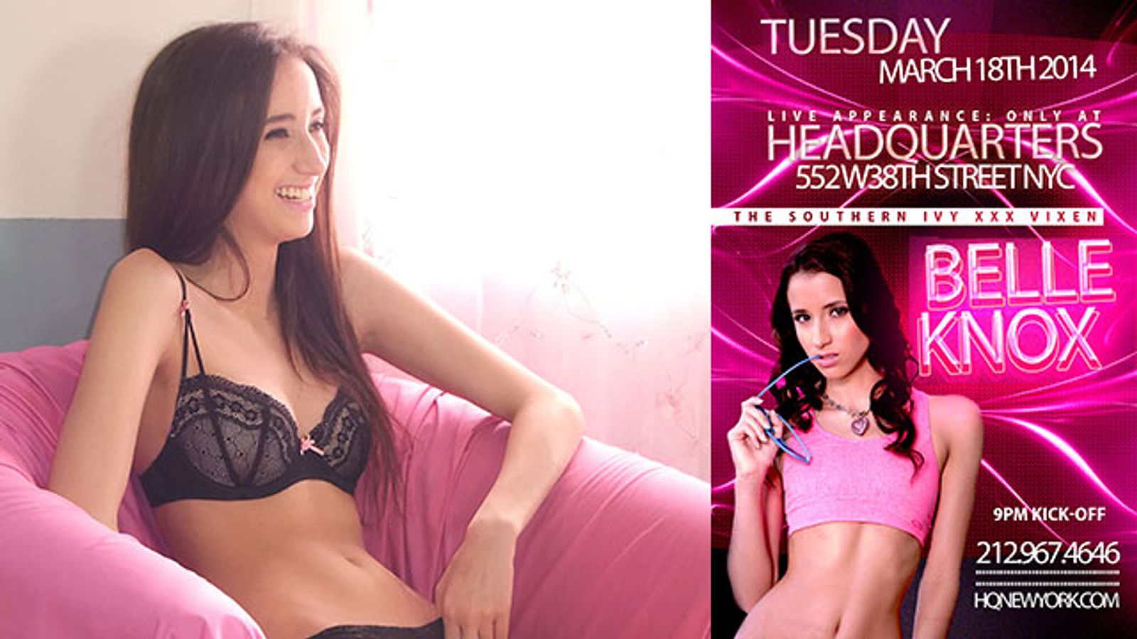 Belle Knox on NYC Media Tour March 17-20