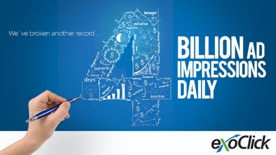 ExoClick Breaks Another Record with 4 Billion Daily Ad Impressions
