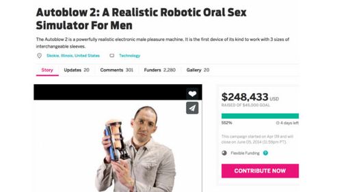 Autoblow 2 Sets Record for Crowdfunded Adult Product