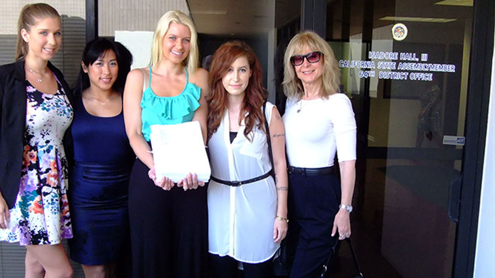Adult Actresses Deliver Petitions to Isadore Hall Office-UPDATED