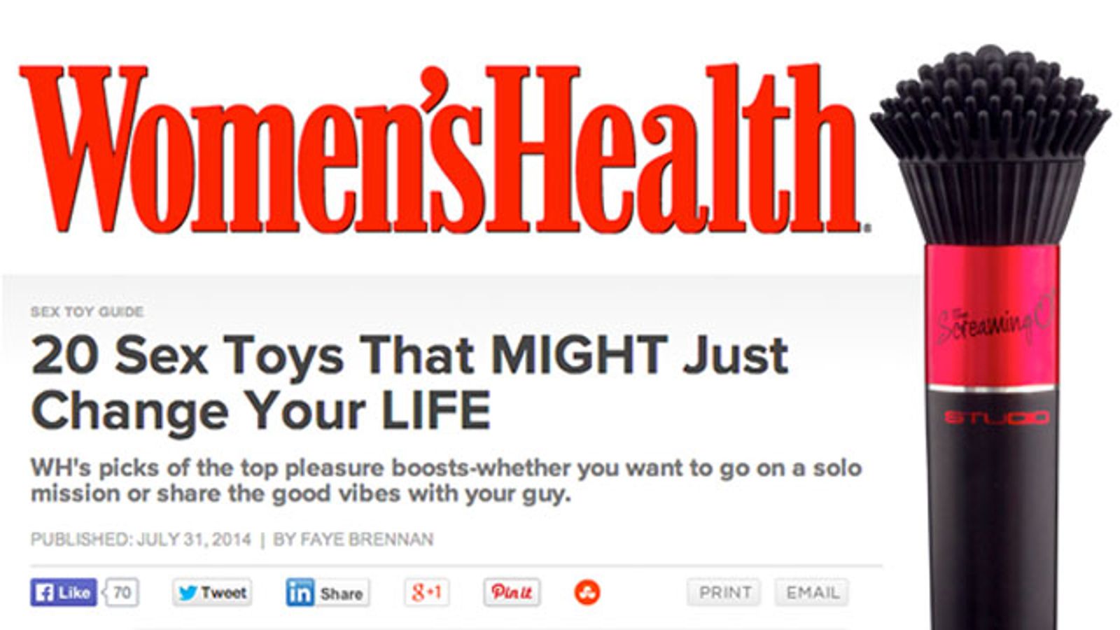 Women’s Health Picks 20 Sex Toys That Could 'Change Your Life'