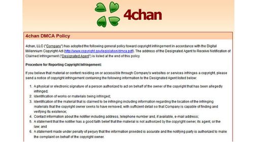 4chan Implements DMCA Takedown Policy