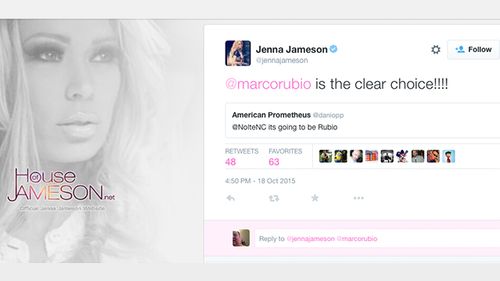 Jenna Jameson Supports Repugnican Marco Rubio for President