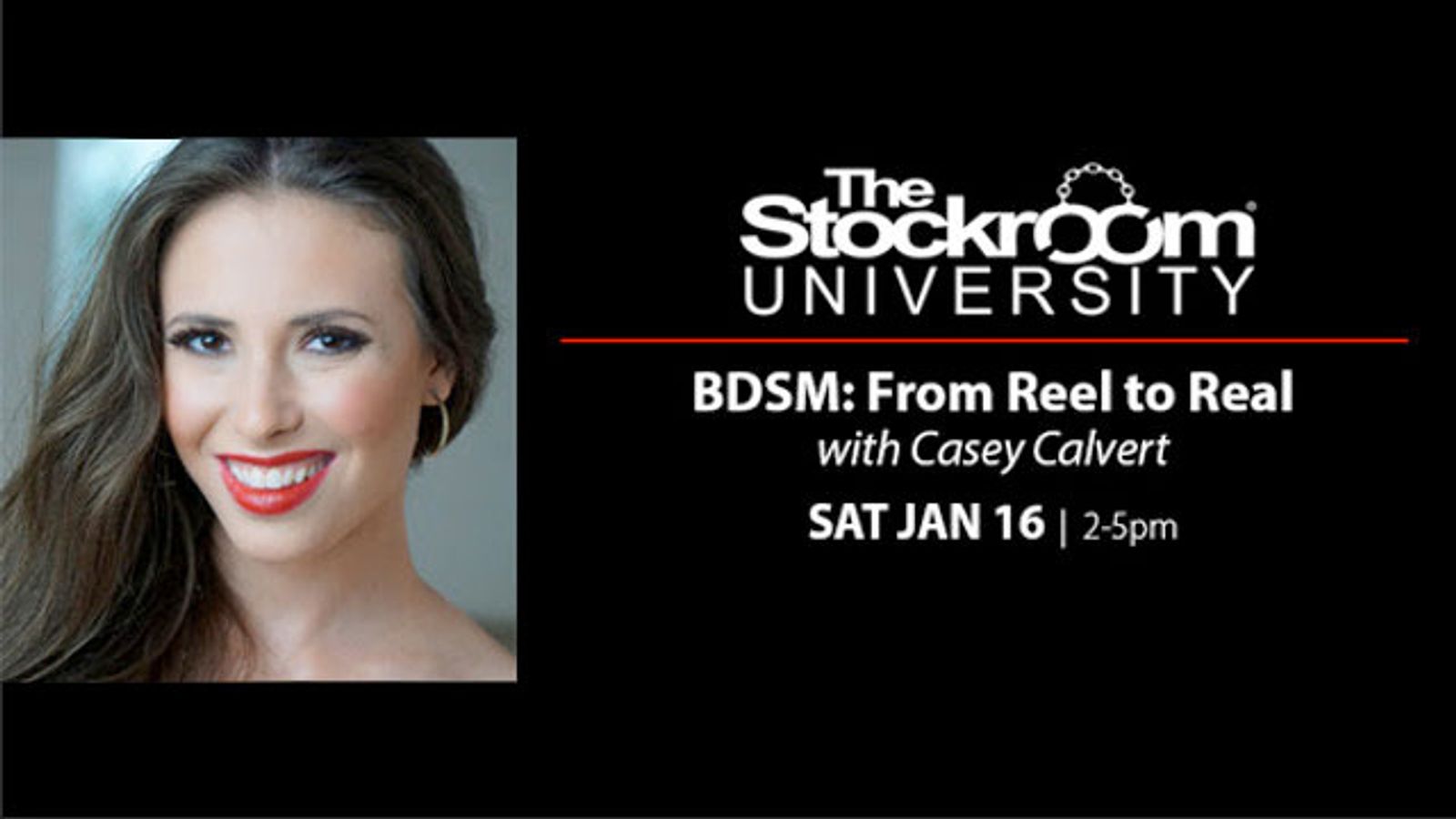 Casey Calvert to Lead BDSM Seminar at Stockroom