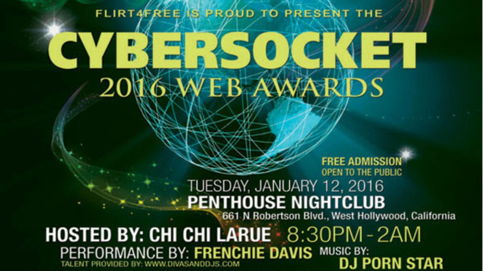 Cybersocket Web Awards Set for Jan. 12 in L.A.