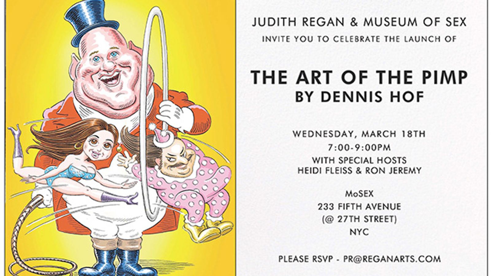 Judith Regan to Launch 'The Art of the Pimp' At MoSex Tonight