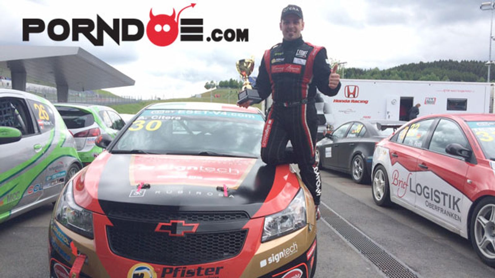 PornDoe Racer Antonio Citera wins Chevrolet Cruze EuroCup