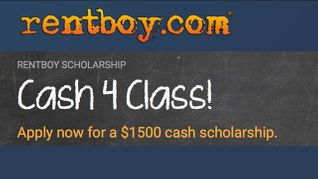 Rentboy.com Rolls Out Cash4Class Scholarship Fund