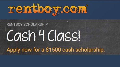 Rentboy.com Rolls Out Cash4Class Scholarship Fund