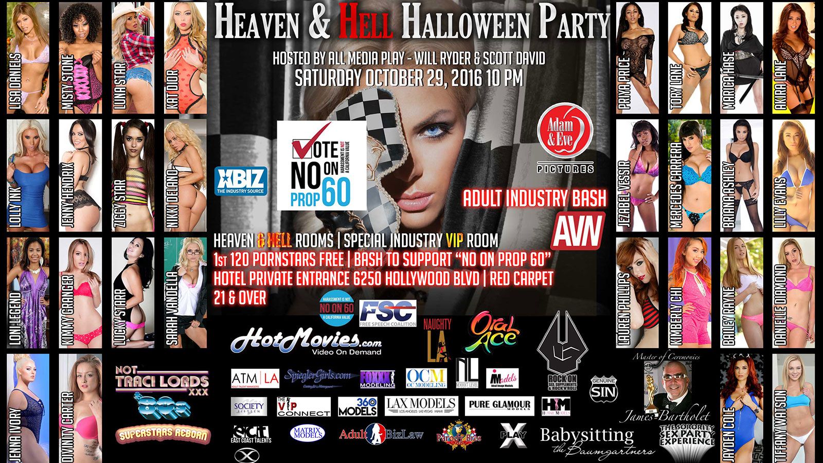 Support 'No on Prop 60' at Adult Biz Halloween Party Saturday, Oct. 29