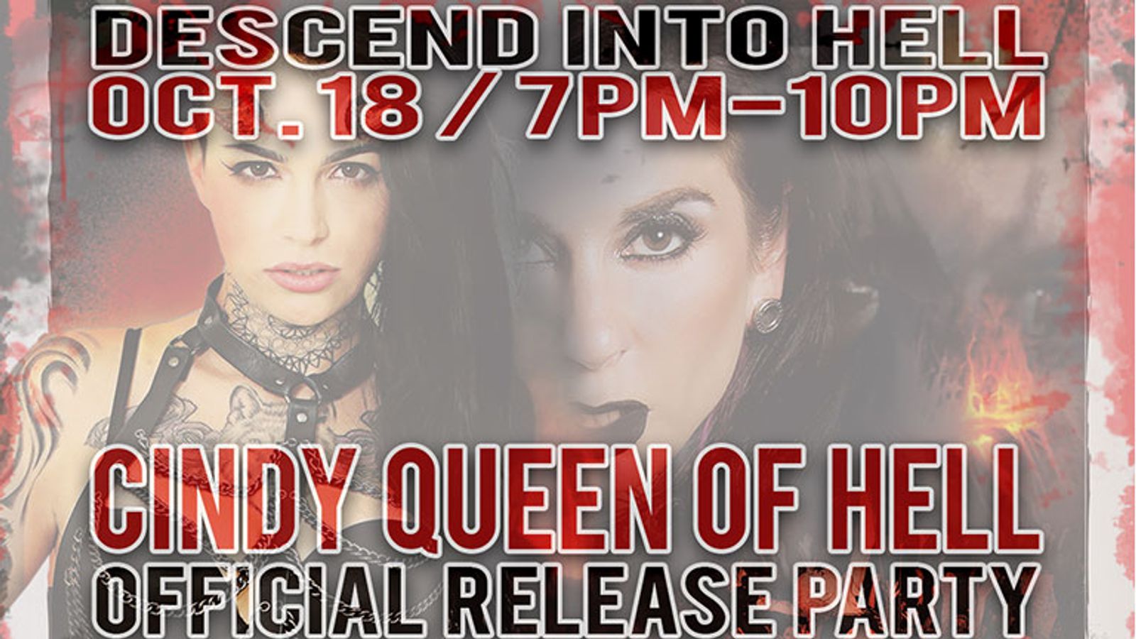 Joanna Angel, Leigh Raven to Host 'Cindy Queen of Hell' Release Party