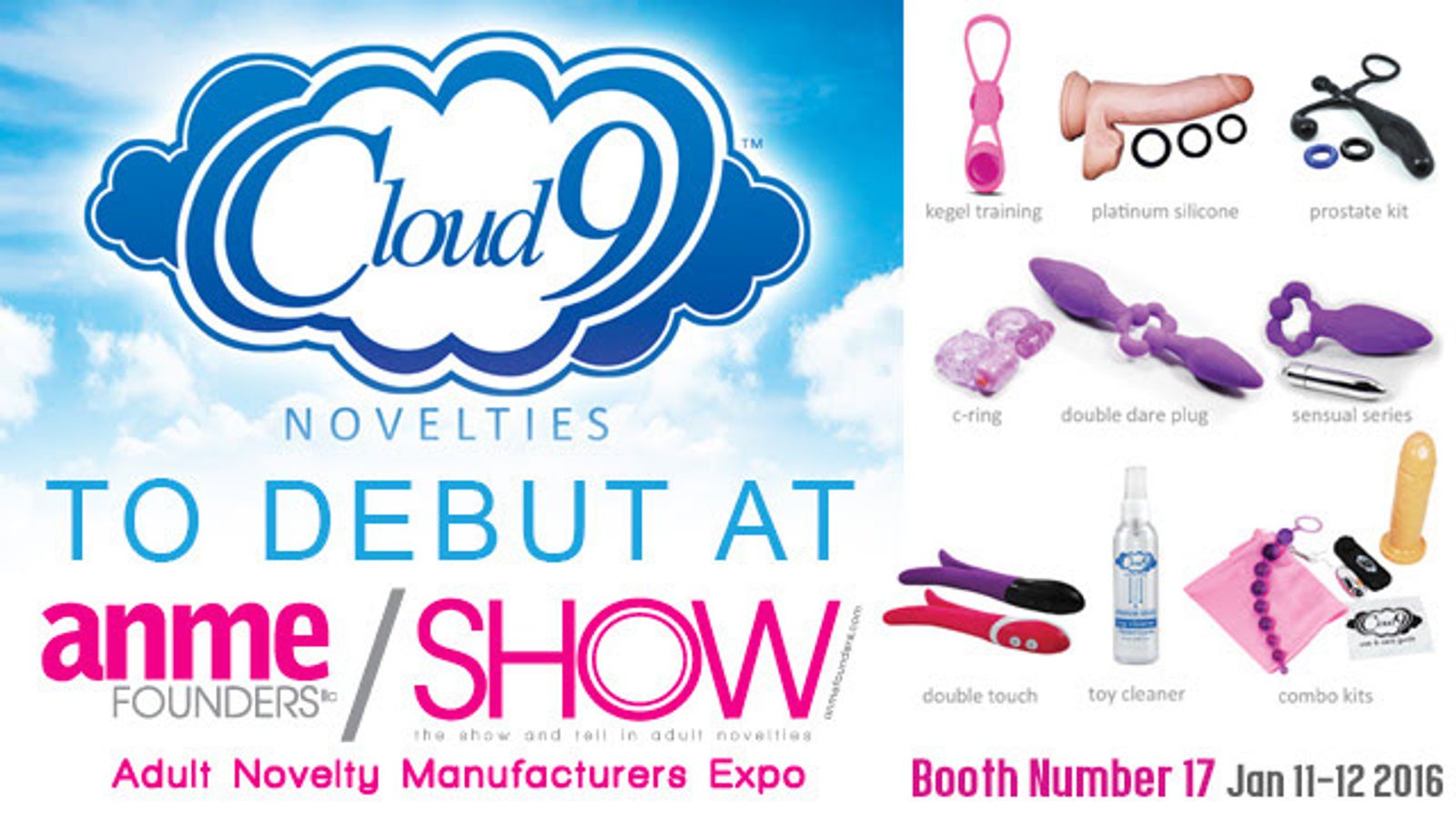 Cloud 9 Novelties To Debut At ANME