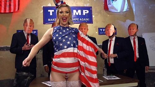 Multiple Trumps Screw Miss America in Dark Kink.com Gangbang