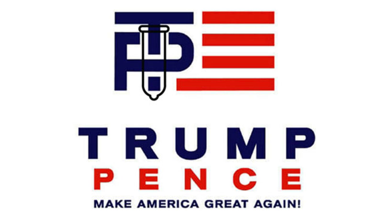 Logo for Trump/Pence Campaign Mocked for Sexual Innuendo