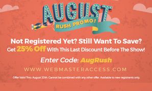 Webmaster Access 2016 Offers 'August Rush' Discount