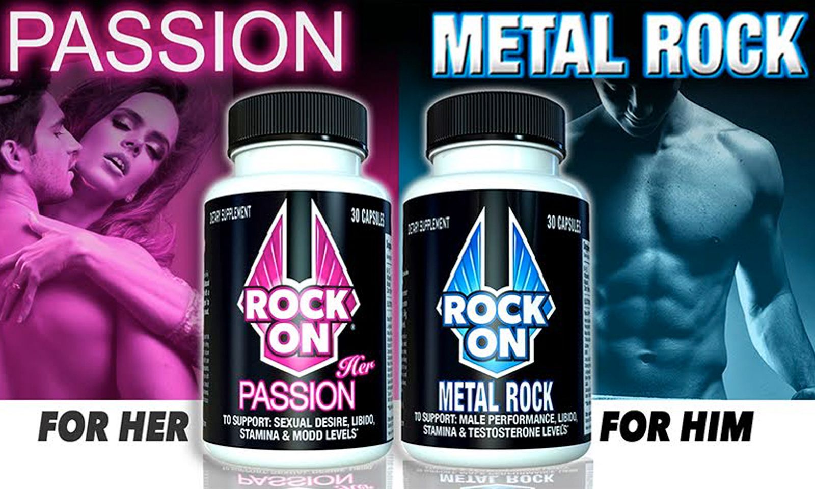 Rock On Bows Passion, Metal Rock Bottles