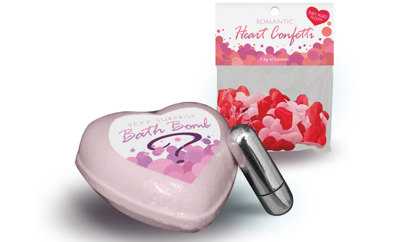 Kheper Games Bows Sexy Surprise Inside Bath Bomb, Heart Confetti