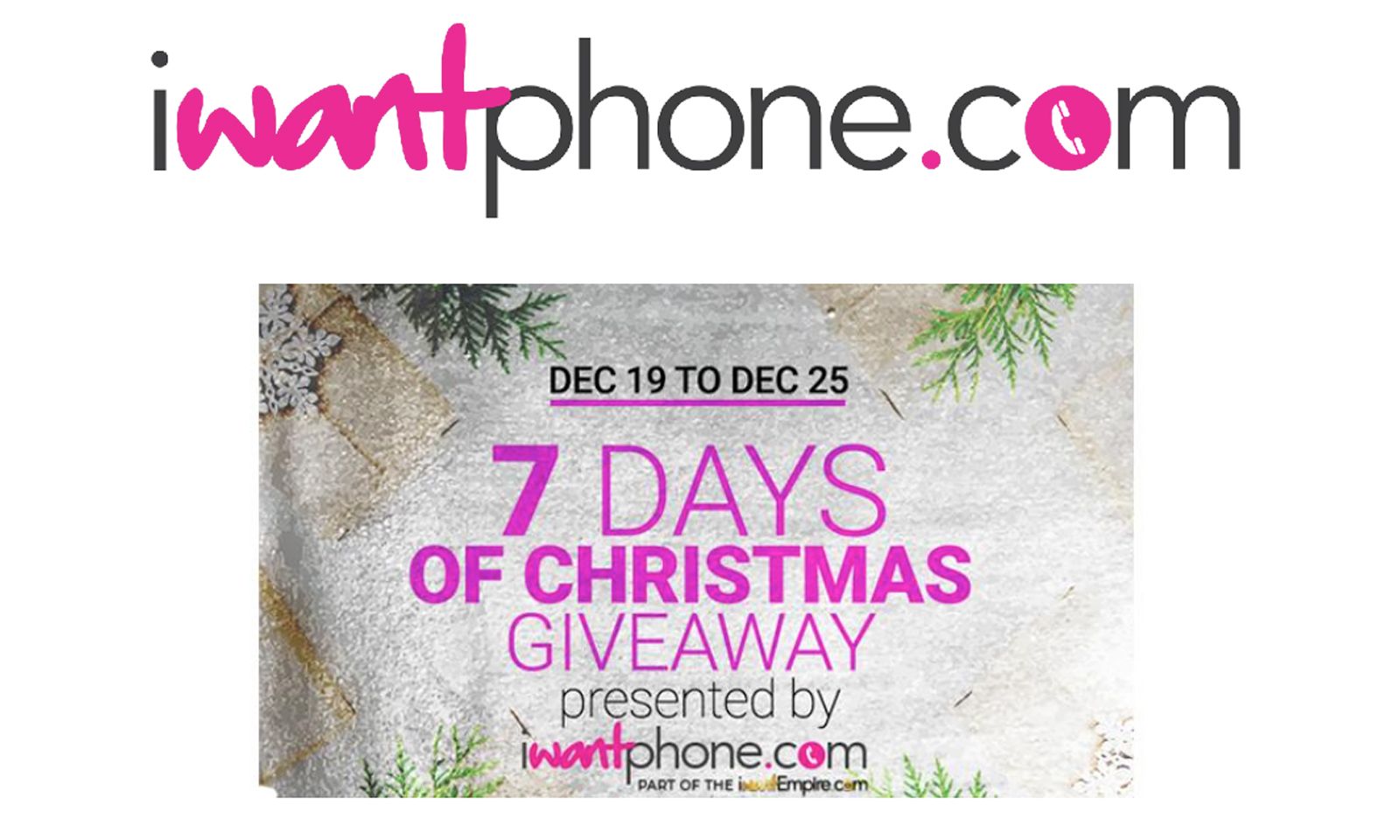 iWantPhone Presenting Weeks of Christmas Giveaways