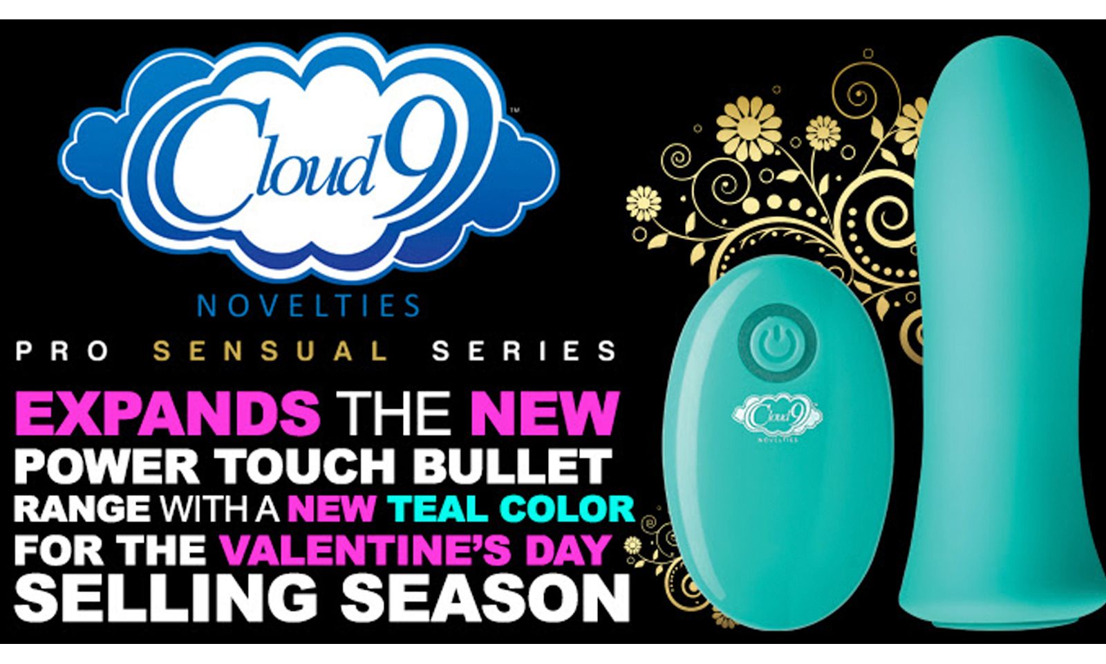 Cloud 9 Novelties Adds Teal Color to Power Touch Bullet Range