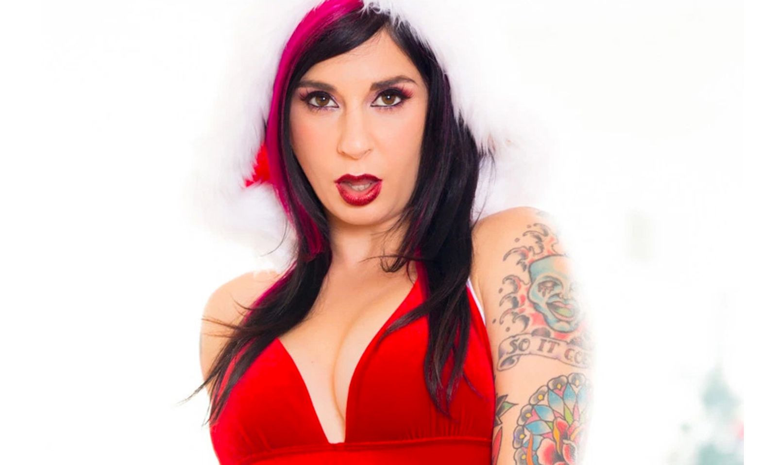 Joanna Angel Spreads Holiday Cheer for NY Post, FHM