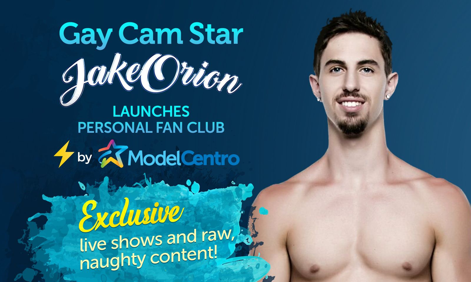 Male Cam Star Jake Orion Earns Official ModelCentro Site