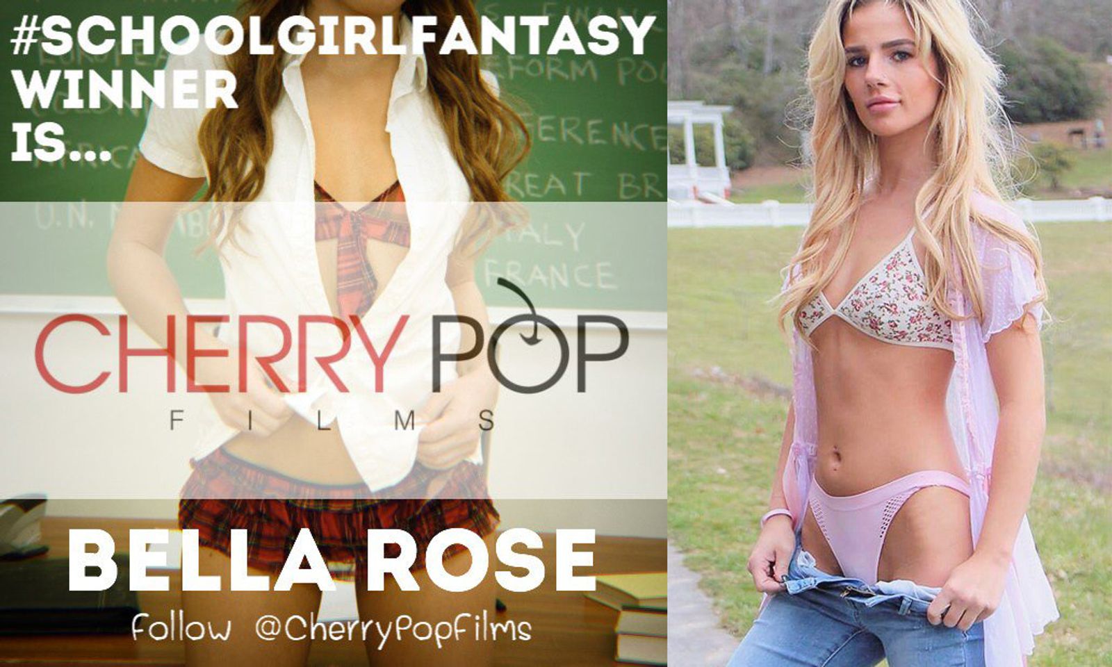 Bella Rose Wins Cherry Pop's Schoolgirl Casting Contest