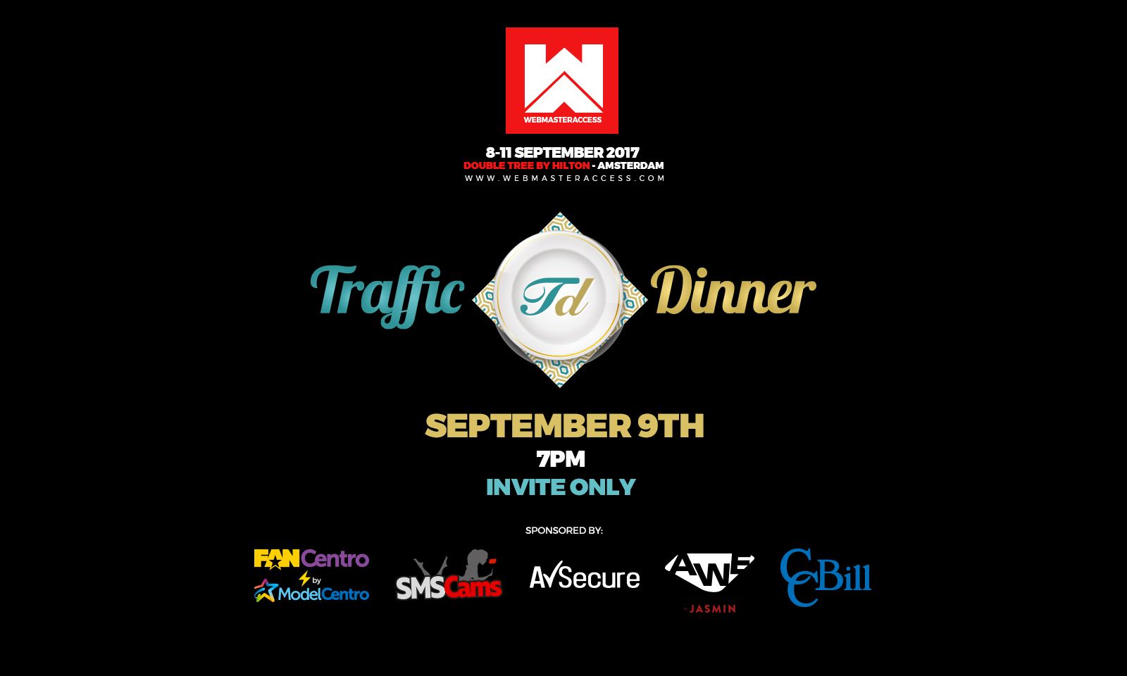 Sponsors Announced for Traffic Dinner at Webmaster Access 2017