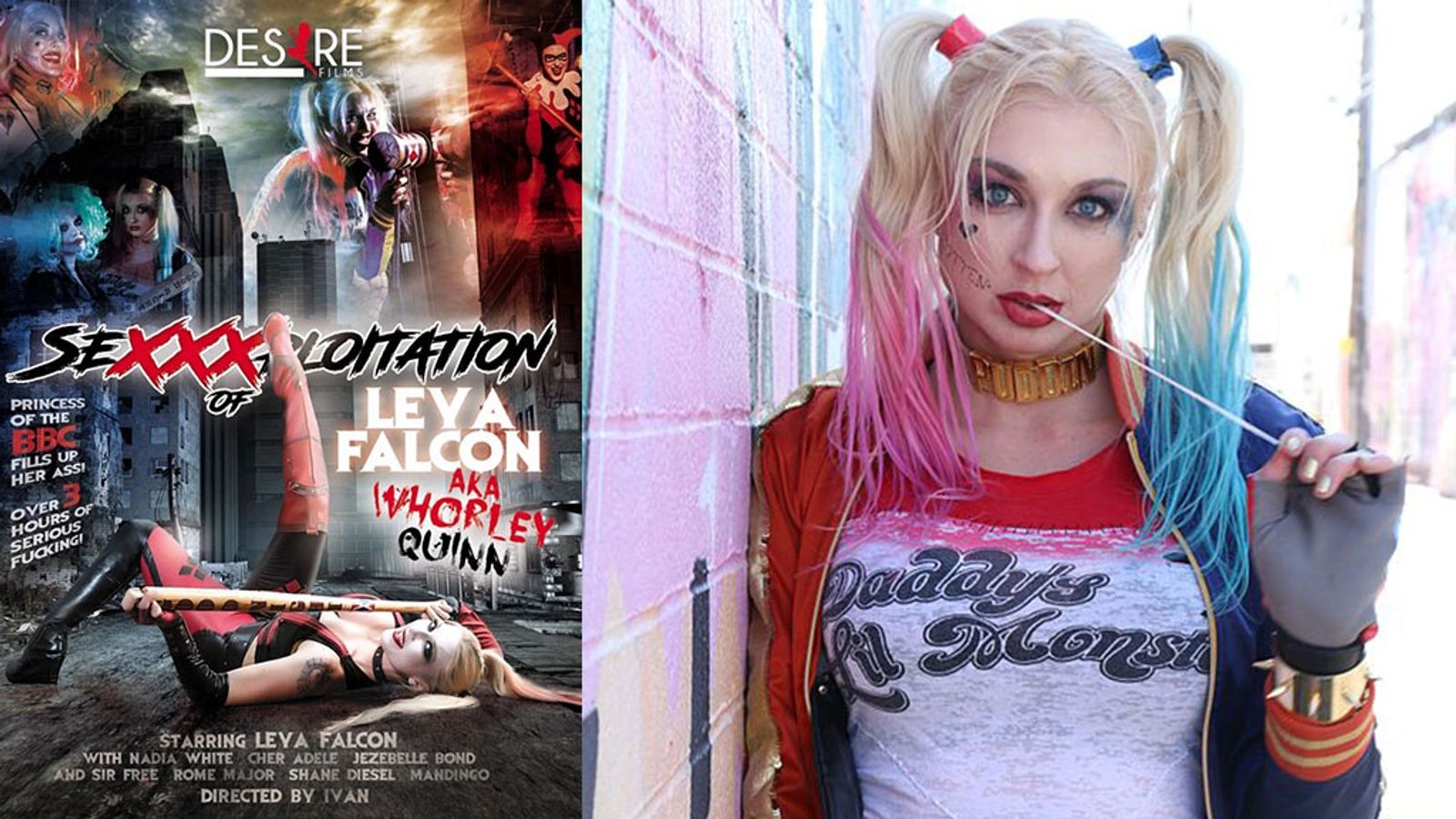 Leya Falcon Is Whorley Quinn In 'SeXXXploitation Of Leya Falcon"