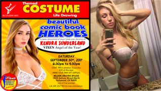 Kendra Sunderland Sits For Cosplay Life Drawing In LA Sept. 30