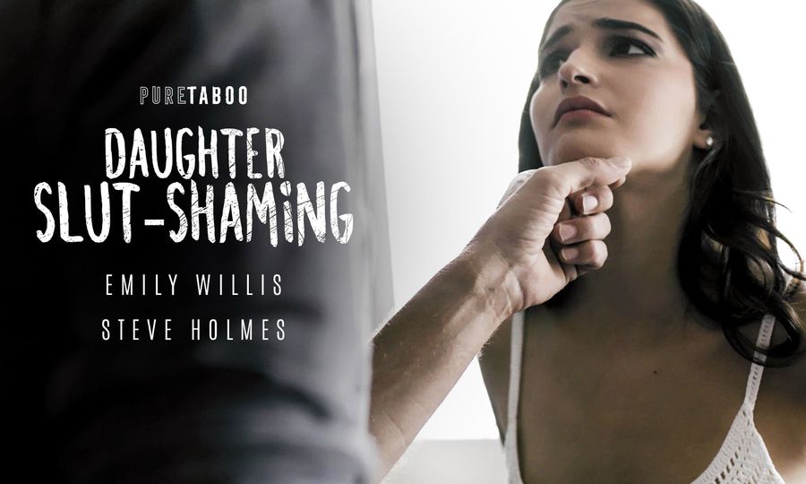 Emily Willis Gets Spanked in Pure Taboo’s 'Daughter Slut-Shaming'