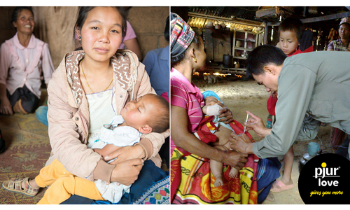 pjur Collects Donations for Maternal Health Project in Laos