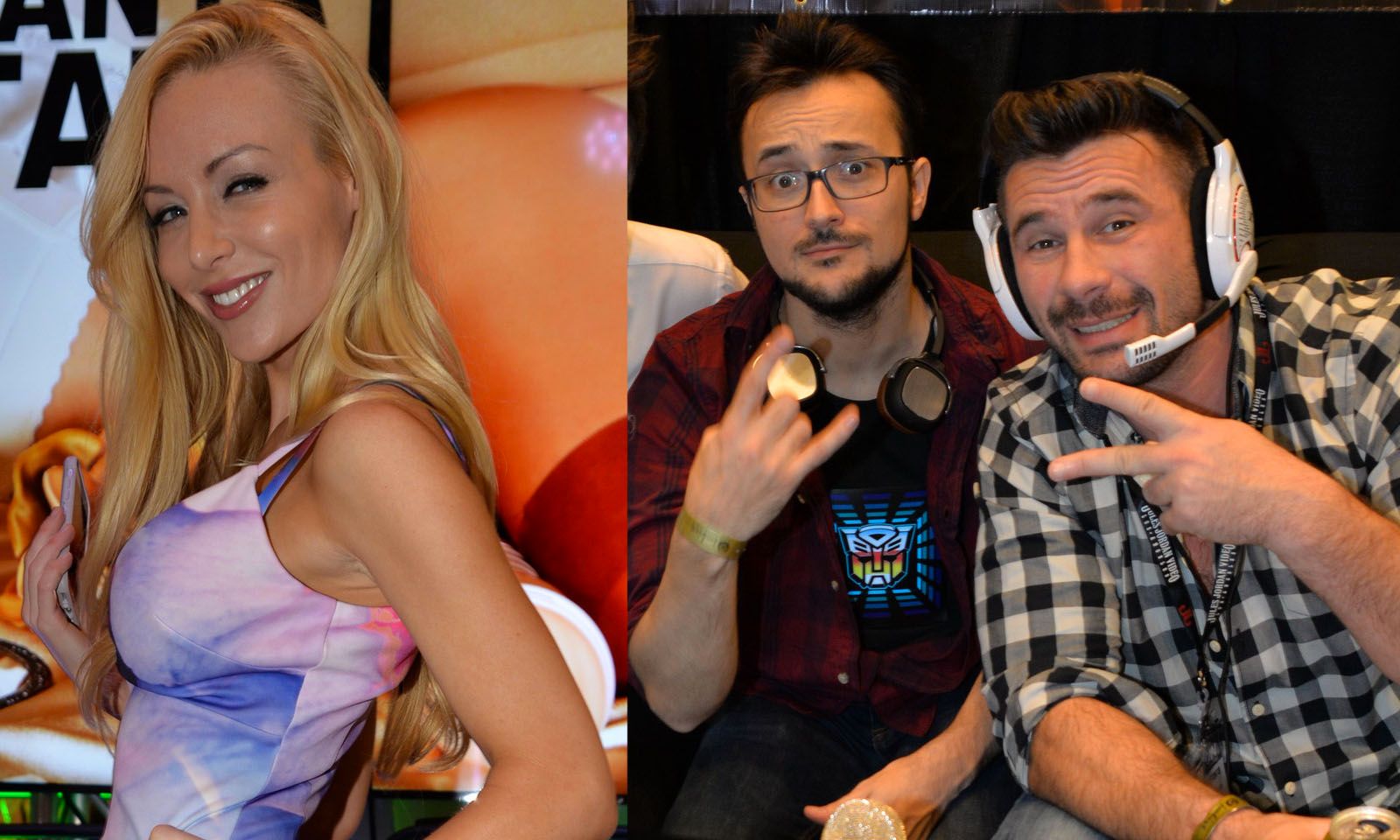 Kayden Kross, Manuel Ferrara at AVN Show