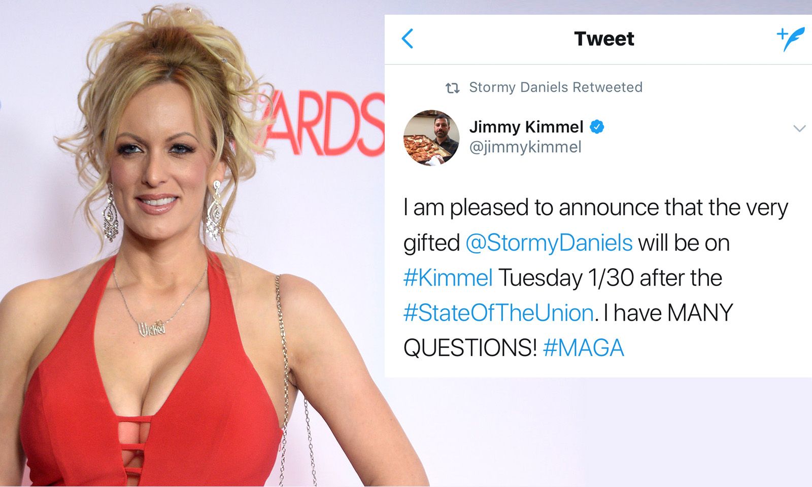 Stormy Daniels to Appear on 'Jimmy Kimmel Live!' Tonight