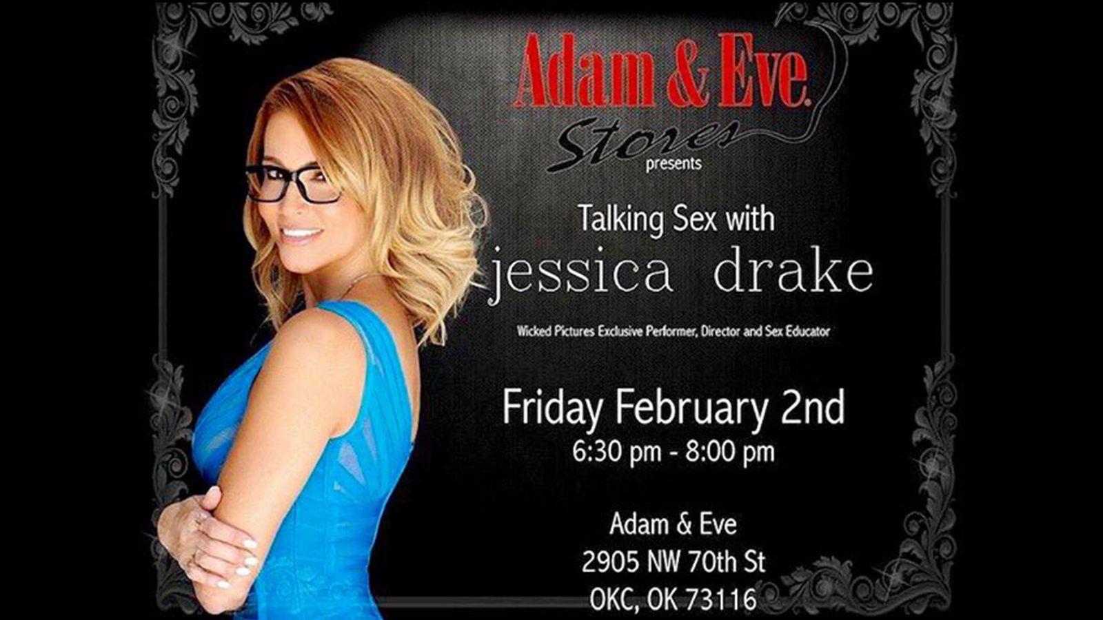 Jessica Drake Talks Sex-Ed at OK City Adam & Eve Store Tonight