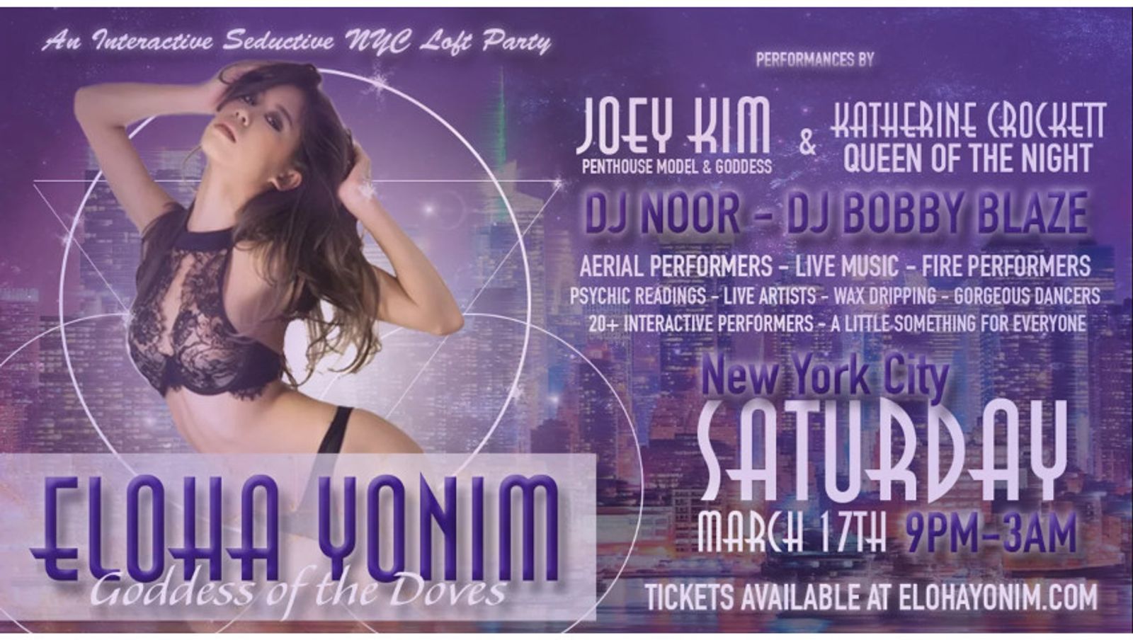 Joey Kim to Perform Live at Eloha Yonim - Goddess of the Doves