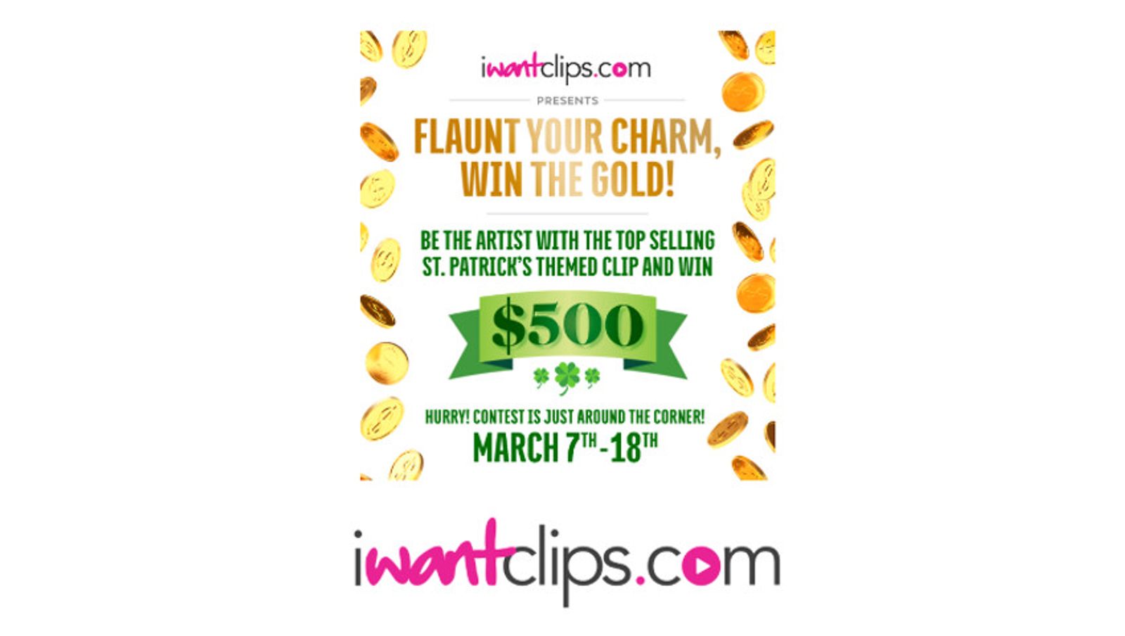 iWantClips Announces St. Patrick’s Day Contest