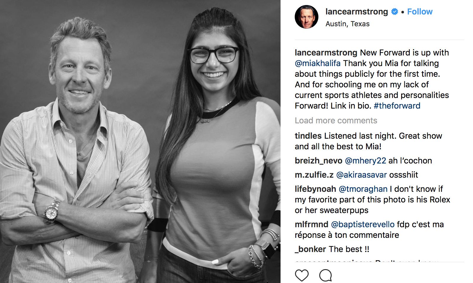 Mia Khalifa Tells Lance Armstrong ISIS Drove Her to Quit Porn