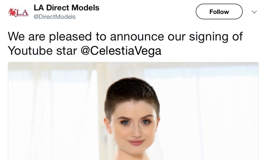 YouTube Star Celestia Vega Joins LA Direct Models