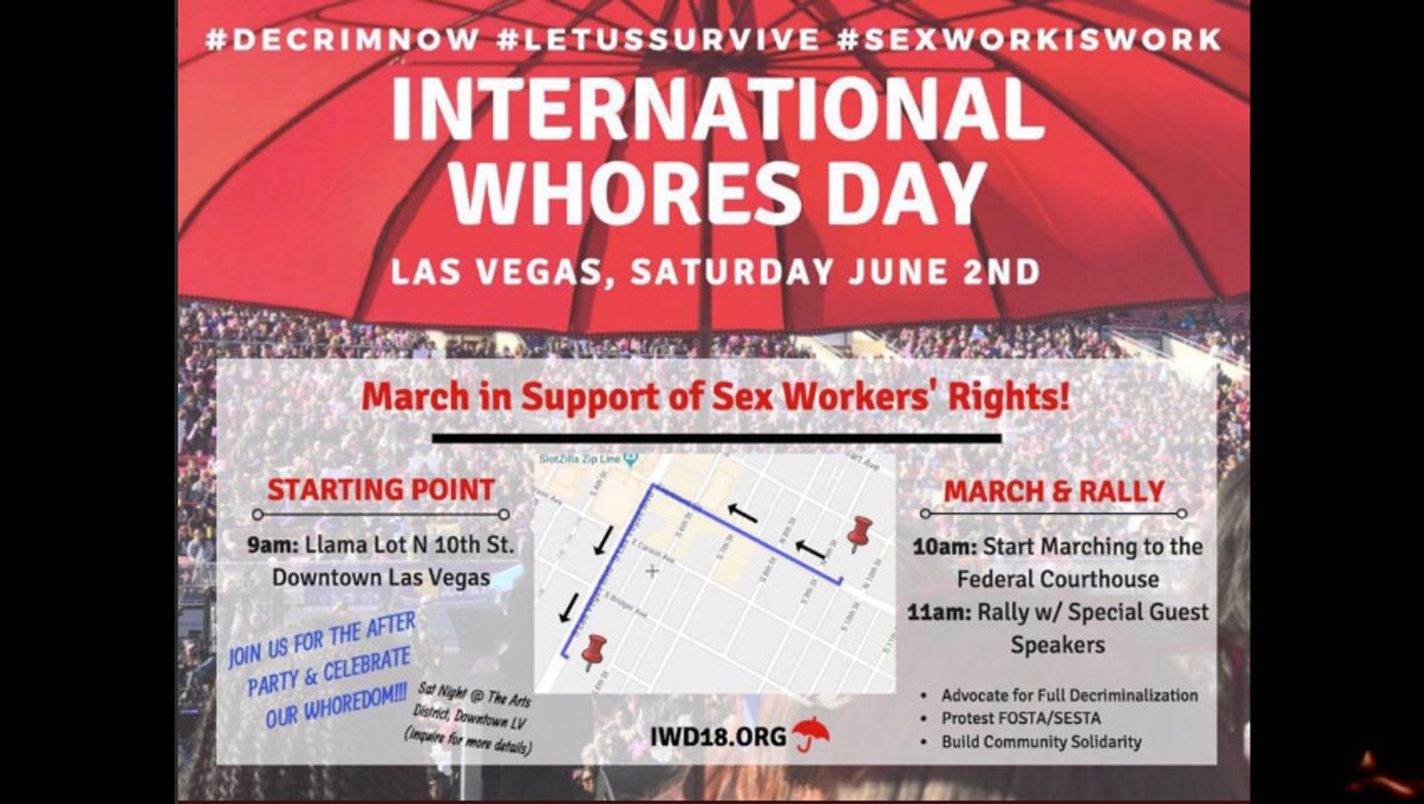 Vegas Sex Workers Prepare for 'International Whores Day' March