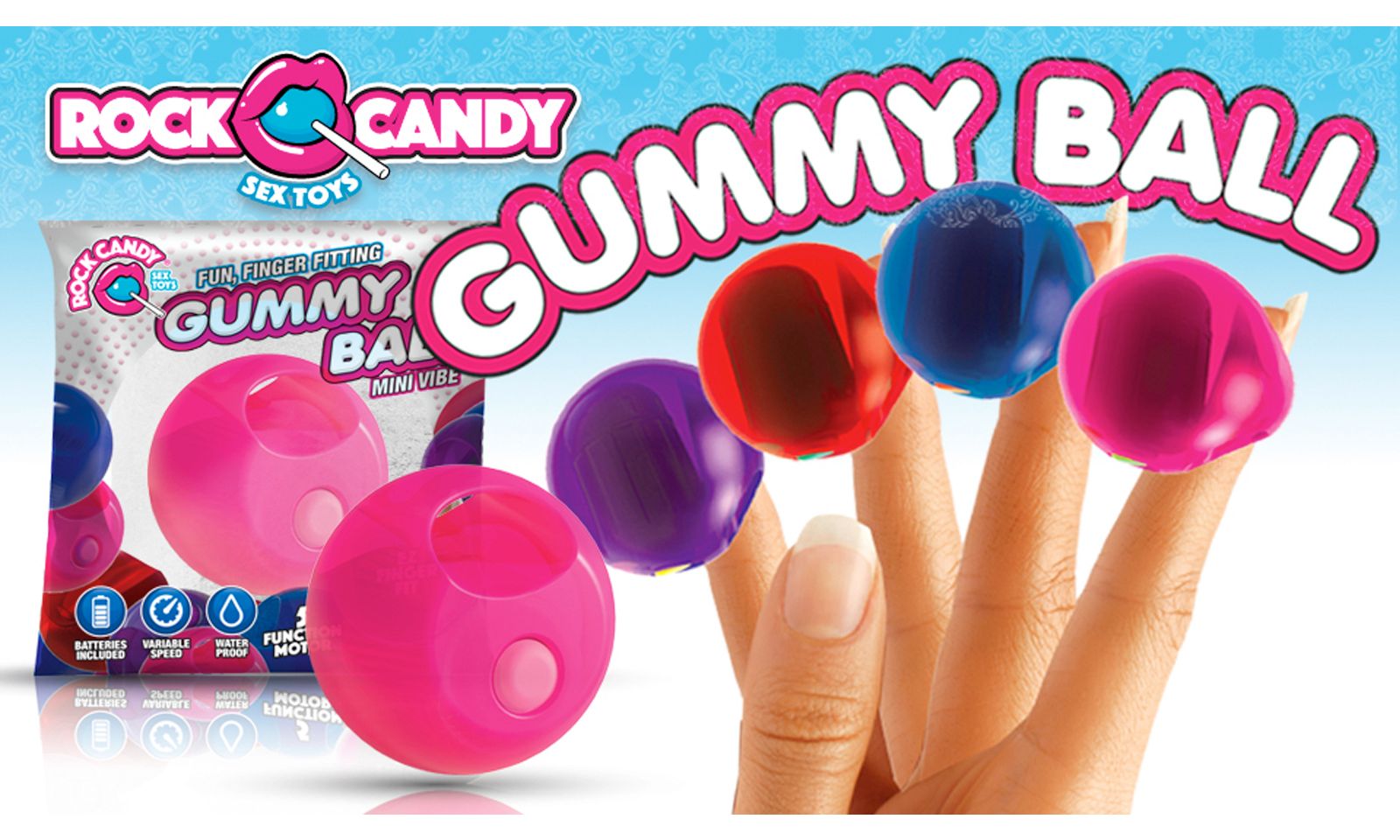 Gummy Ball Finger Vibrator Added to Rock Candy Lineup