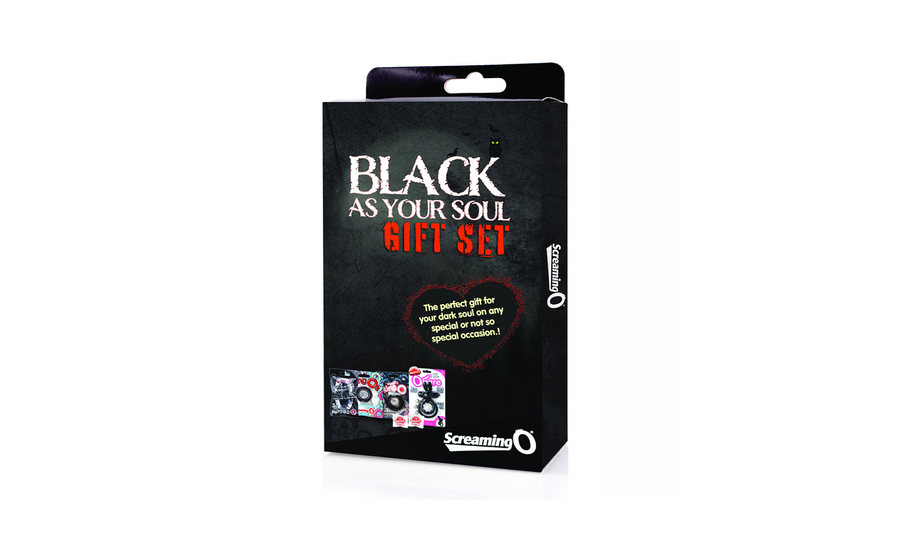 Screaming O Bows Black as Your Soul Gift Set for Halloween