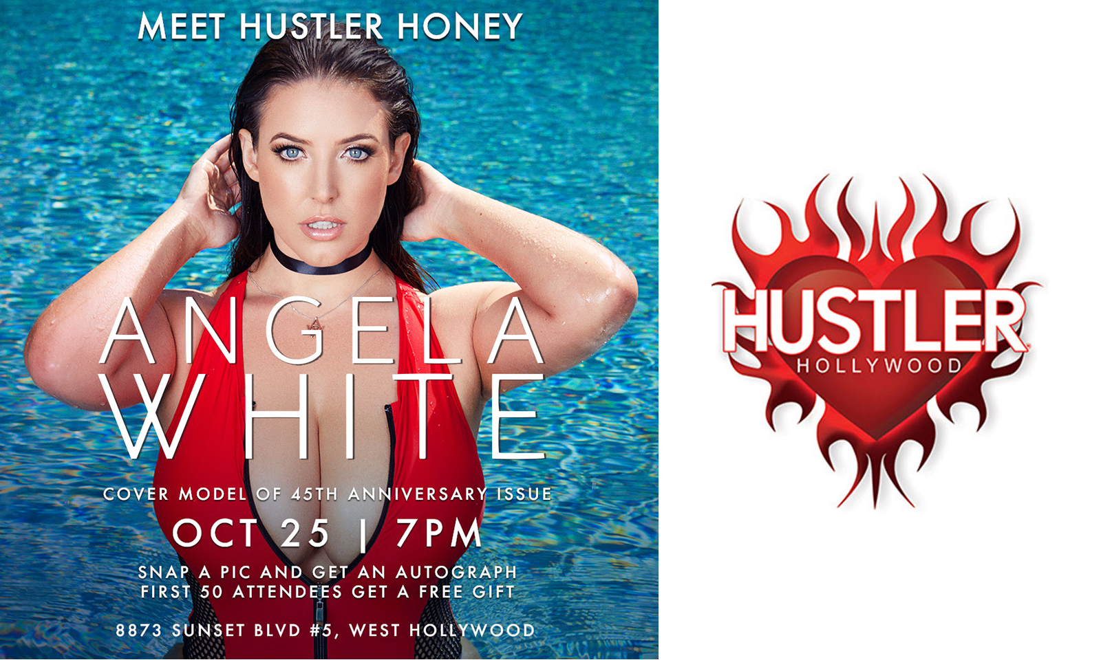 Angela White to Hold Fan Meet-and-Greet at Hustler Hollywood