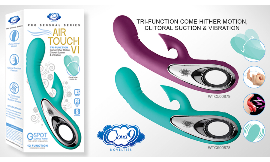 Cloud 9 Bows Tri-Function Come-Hither Air Touch VI G-Spot Rabbit