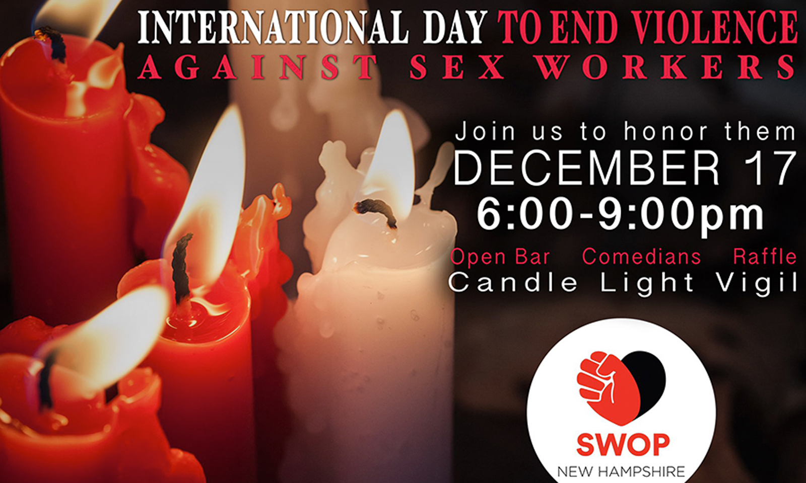 SWOPNH Hosting Event for Day to End Violence Against Sex Workers