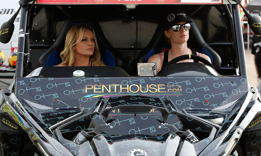 Stormy Daniels Christens Penthouse Car at Dakar Rally in Peru