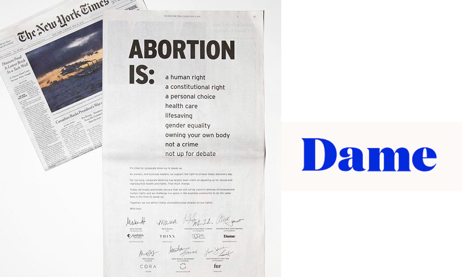 Dame Products Among Brands Taking on Abortion Bans